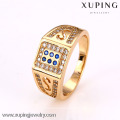 12617 Xuping Fashion18k gold plated fashion jewellery ring classical men ring anniversary wedding band jewelry ring